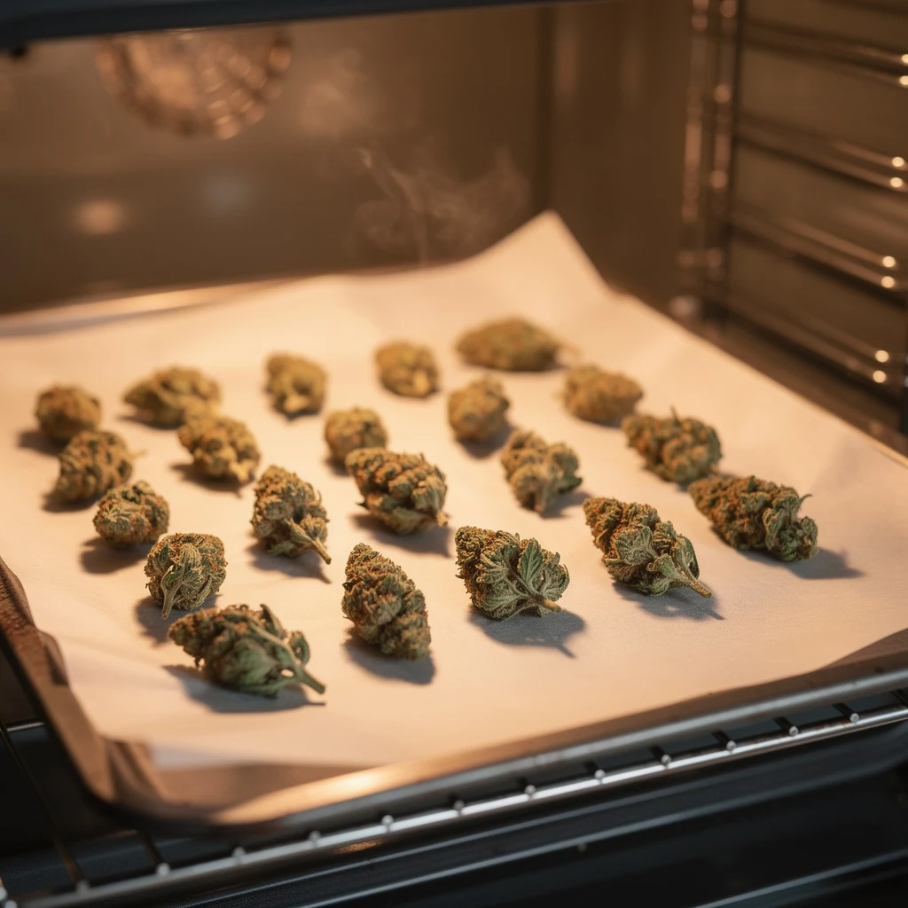 Décarboxylation au four