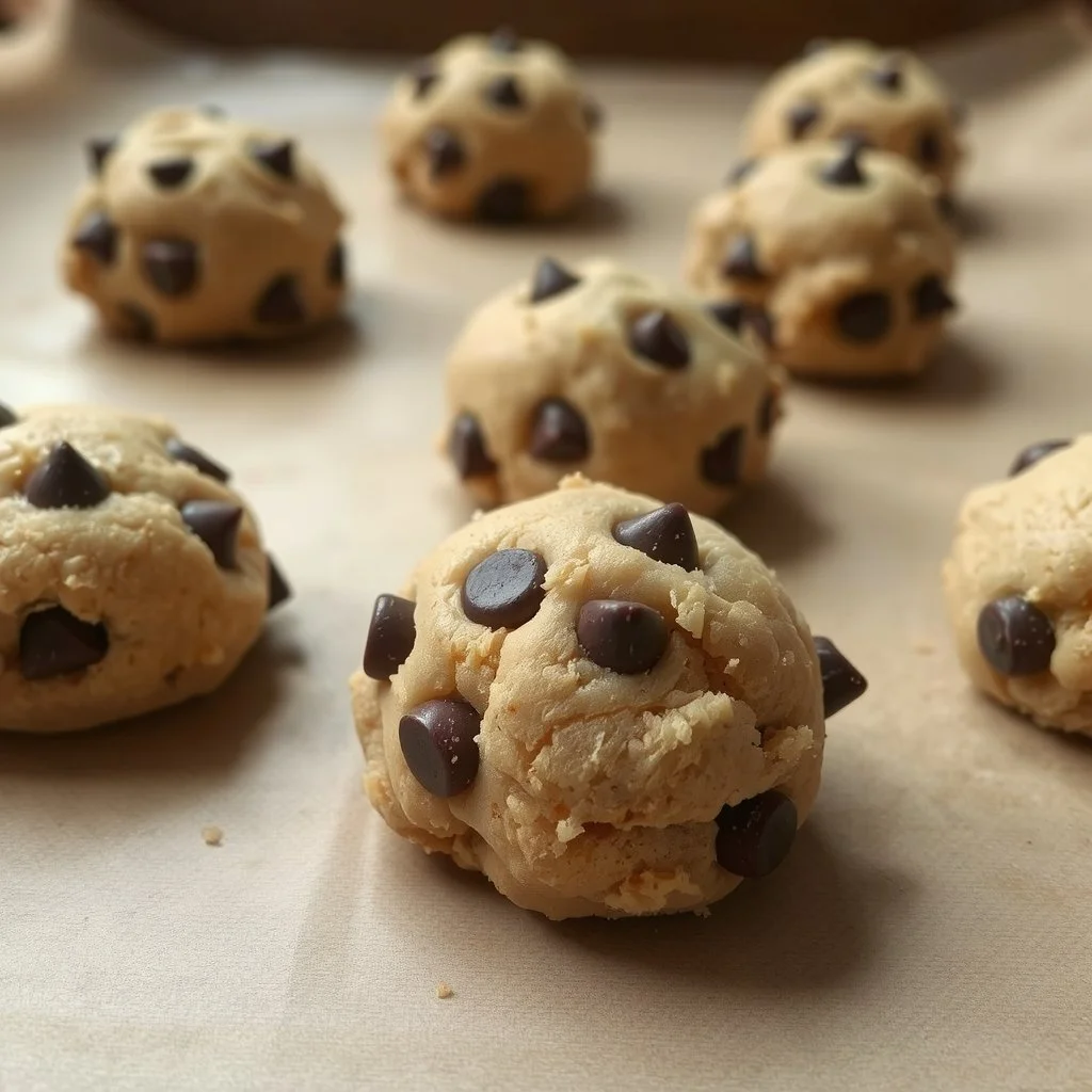 Pâte à cookies formée